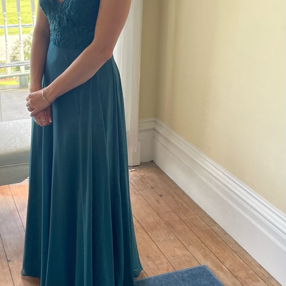 Azazie Sonya Dress in Peacock Color - Picture 15 of 16